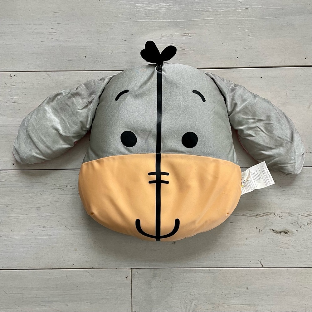 Walt Disney World Eeyore Plush Gray Squish Pillow Classic Winnie the Pooh Y2K